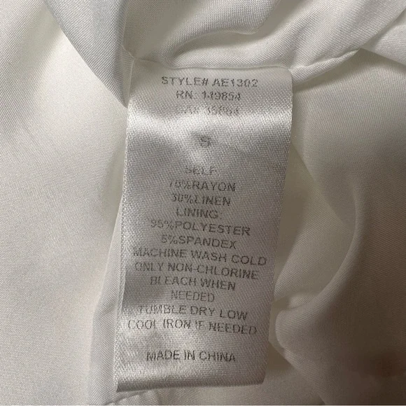 Sadie & Sage White Cottagecore Puff Sleeve Tie Back Midi Dress Boho Prairie S - Picture 11 of 13